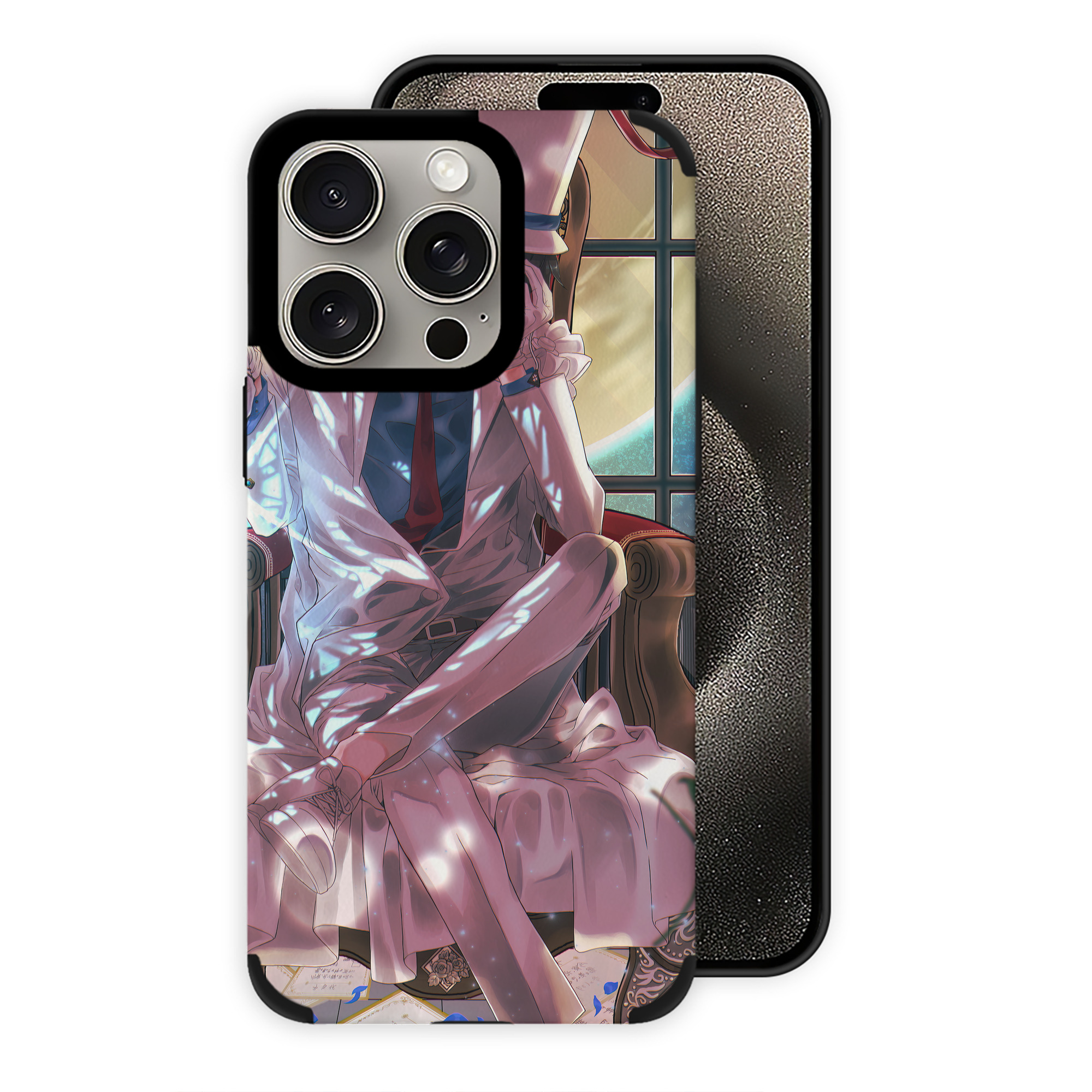 （画像用） 名探偵コナン Detective Conan 【iPhone15ProMax対応】 PUレザー スマホケース 耐衝撃＆黄変防止