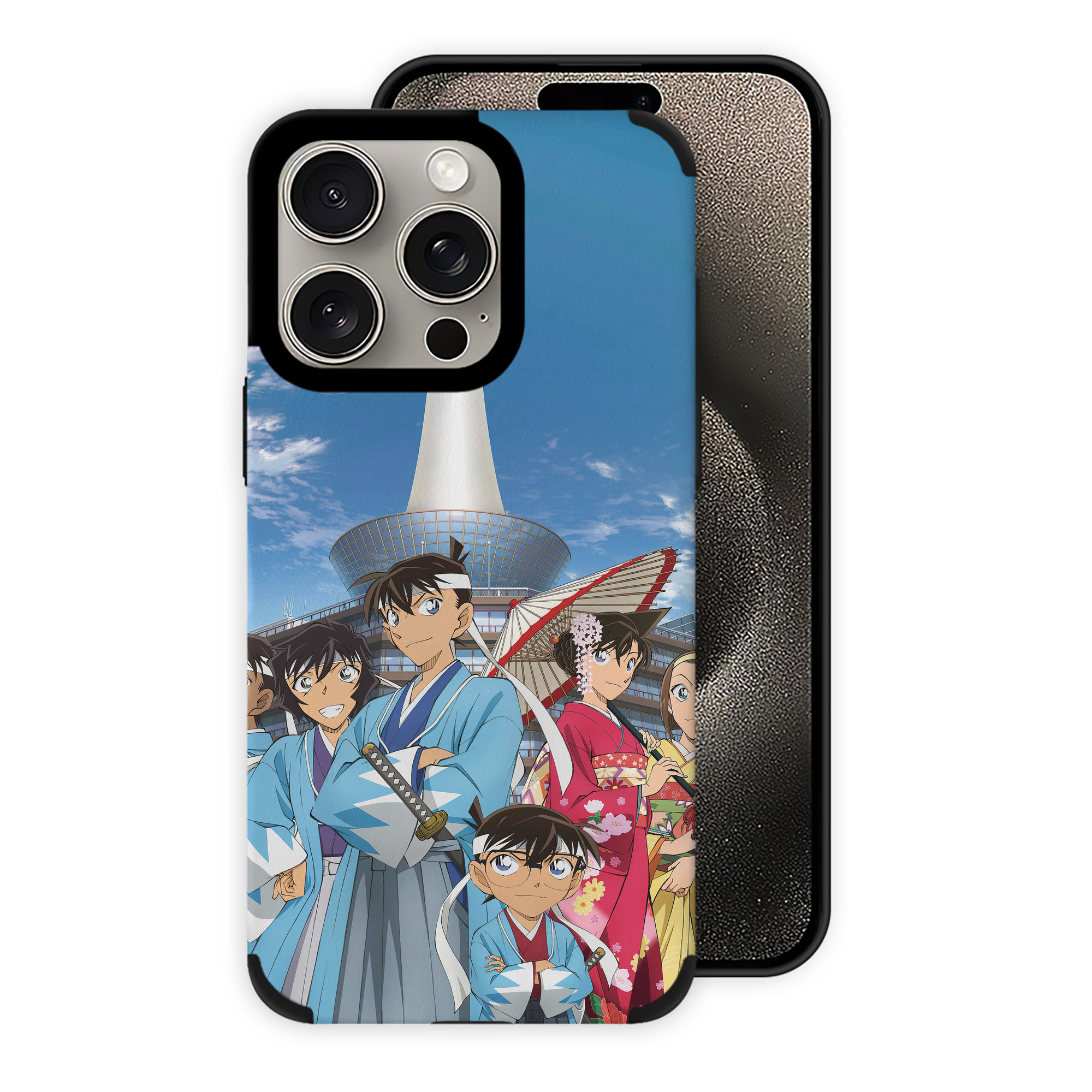 （画像用） 名探偵コナン Detective Conan 【iPhone15ProMax対応】 PUレザー スマホケース 耐衝撃＆黄変防止
