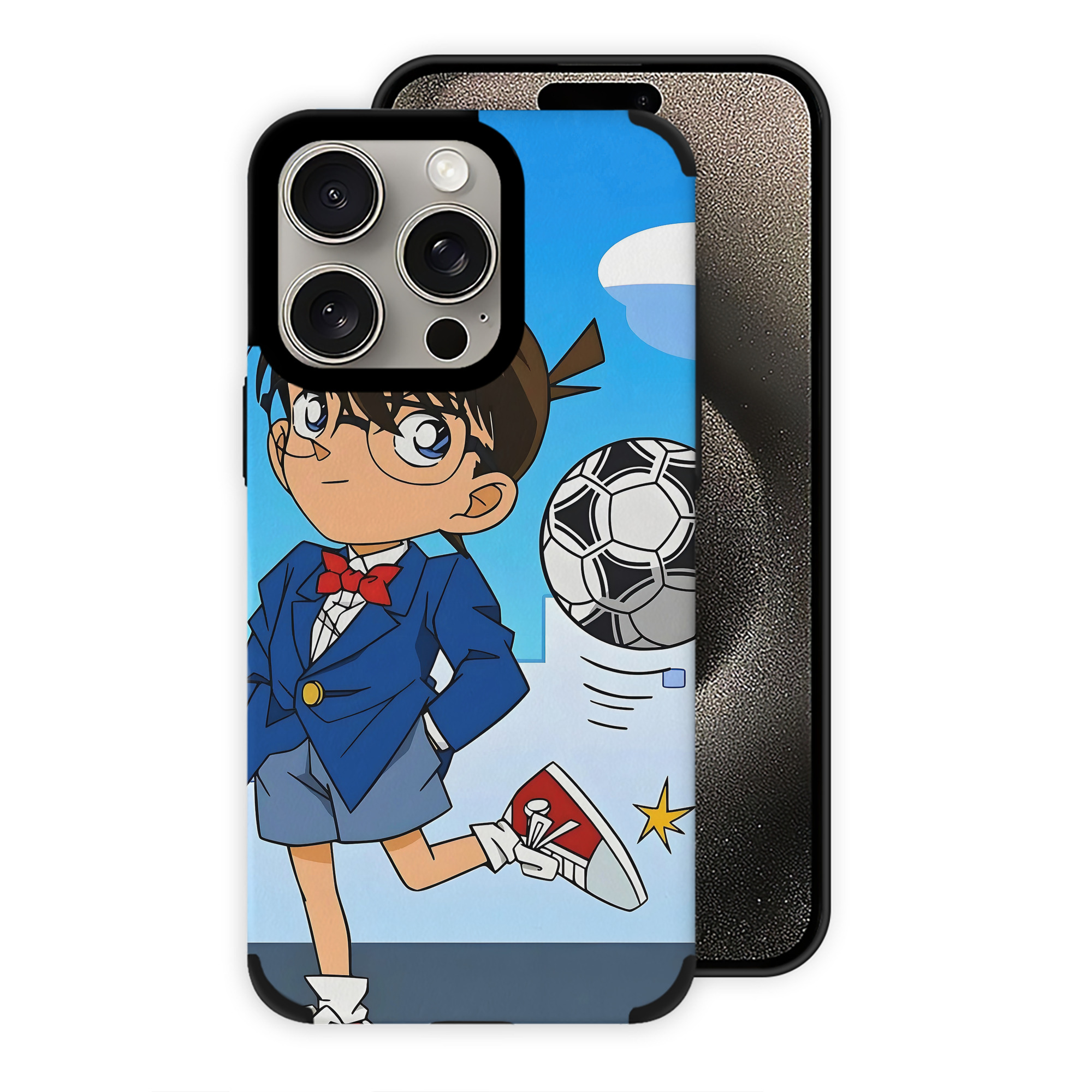 （画像用） 名探偵コナン Detective Conan 【iPhone15ProMax対応】 PUレザー スマホケース 耐衝撃＆黄変防止