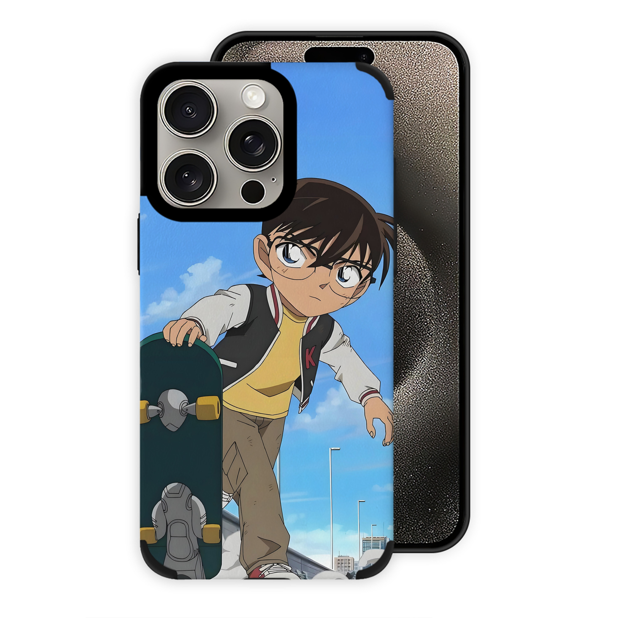 （画像用） 名探偵コナン Detective Conan 【iPhone15ProMax対応】 PUレザー スマホケース 耐衝撃＆黄変防止