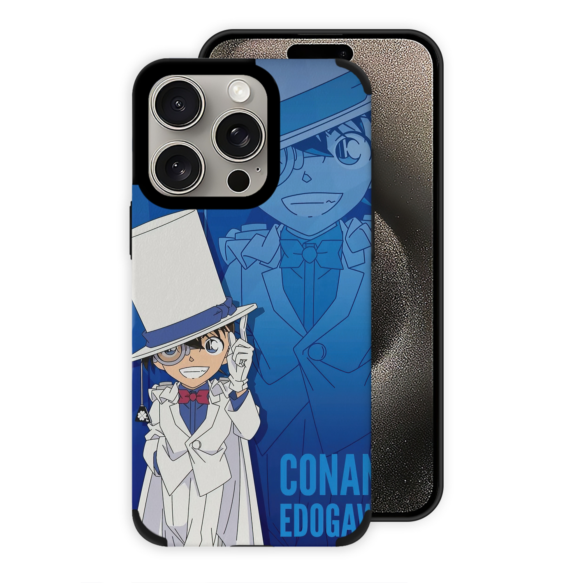 （画像用） 名探偵コナン Detective Conan 【iPhone15ProMax対応】 PUレザー スマホケース 耐衝撃＆黄変防止