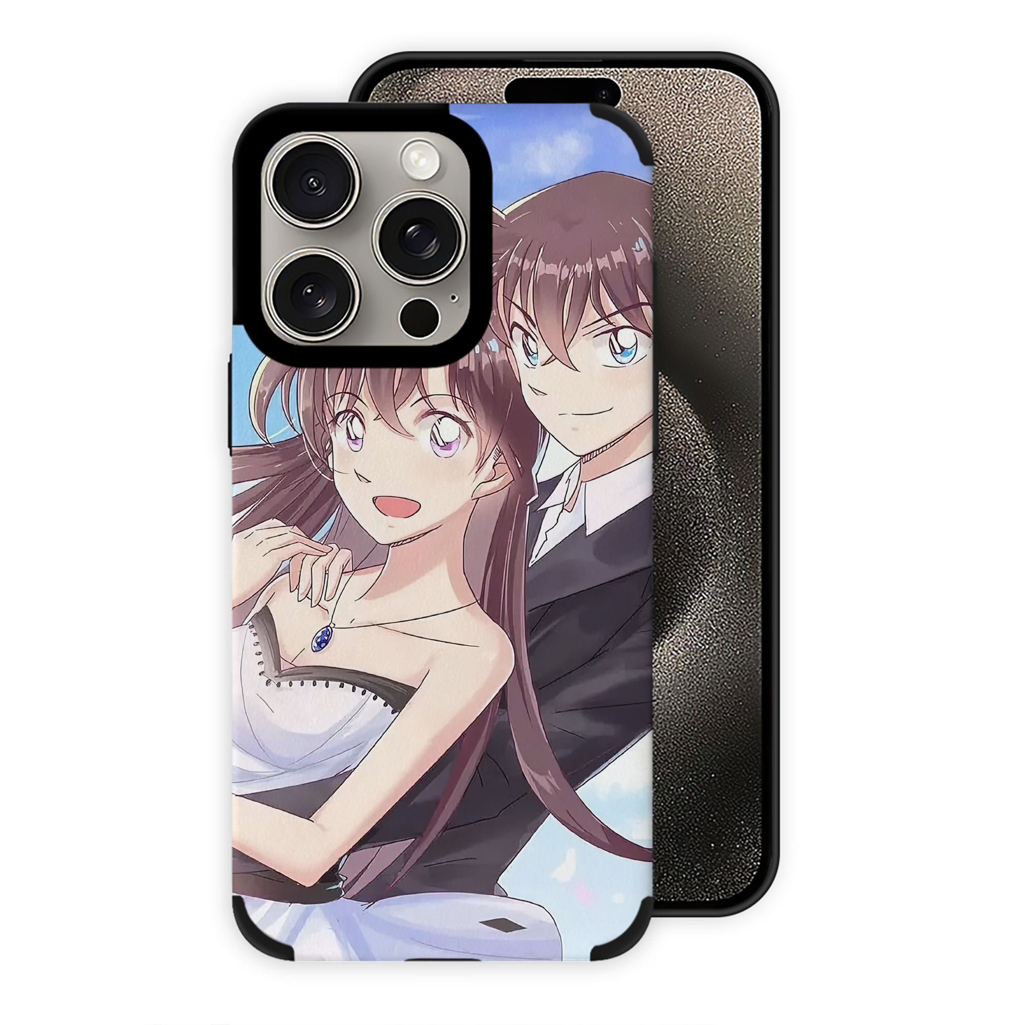 （画像用） 名探偵コナン Detective Conan 【iPhone15ProMax対応】 PUレザー スマホケース 耐衝撃＆黄変防止