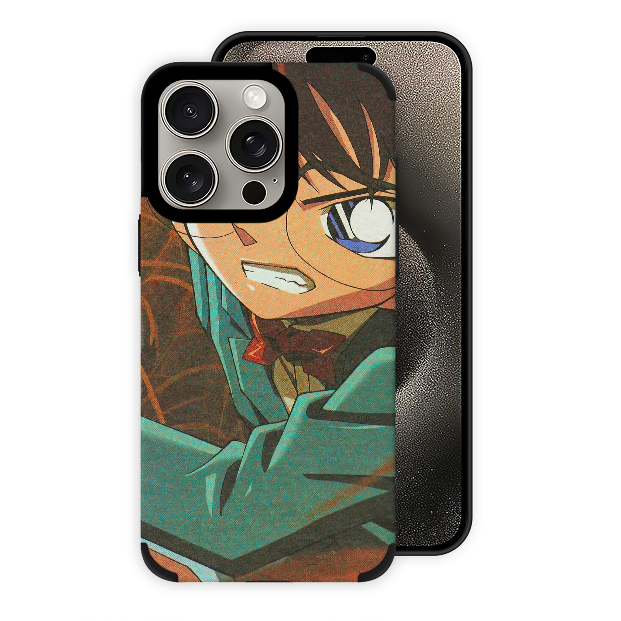 （画像用） 名探偵コナン Detective Conan 【iPhone15ProMax対応】 PUレザー スマホケース 耐衝撃＆黄変防止