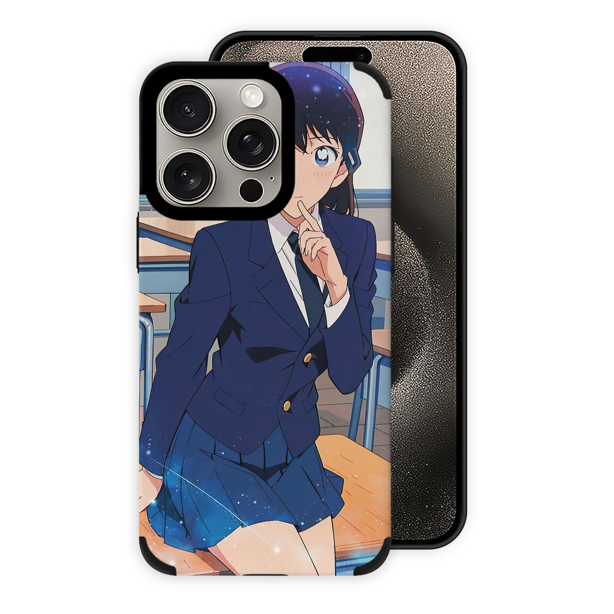 （画像用） 名探偵コナン Detective Conan 【iPhone15ProMax対応】 PUレザー スマホケース 耐衝撃＆黄変防止