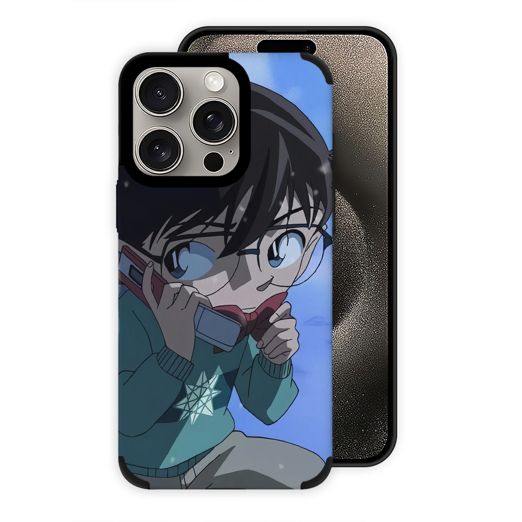 （画像用） 名探偵コナン Detective Conan 【iPhone15ProMax対応】 PUレザー スマホケース 耐衝撃＆黄変防止