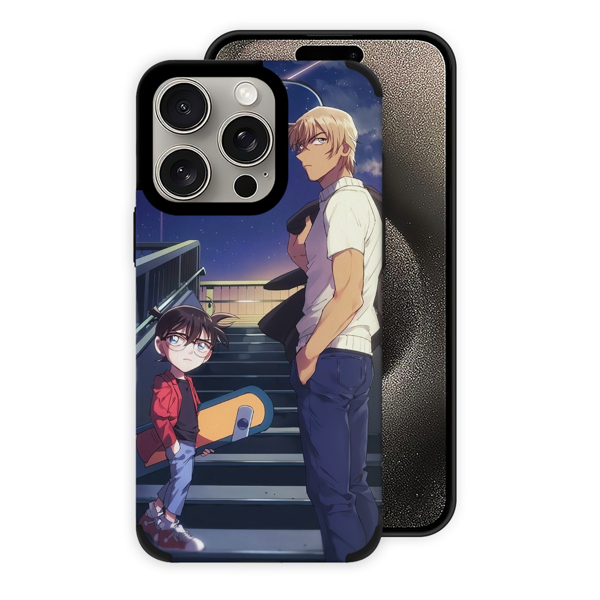 （画像用） 名探偵コナン Detective Conan 【iPhone15ProMax対応】 PUレザー スマホケース 耐衝撃＆黄変防止