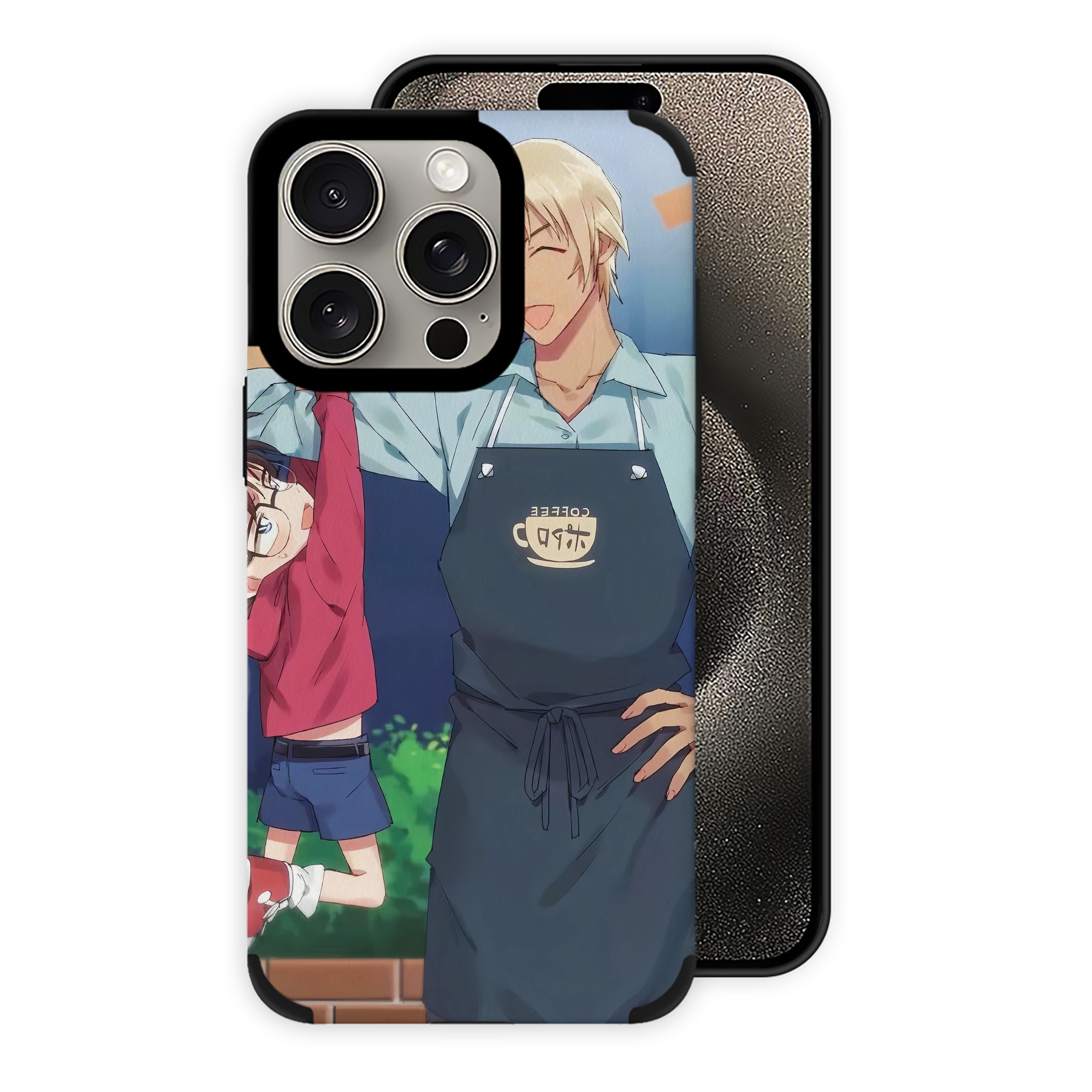 （画像用） 名探偵コナン Detective Conan 【iPhone15ProMax対応】 PUレザー スマホケース 耐衝撃＆黄変防止