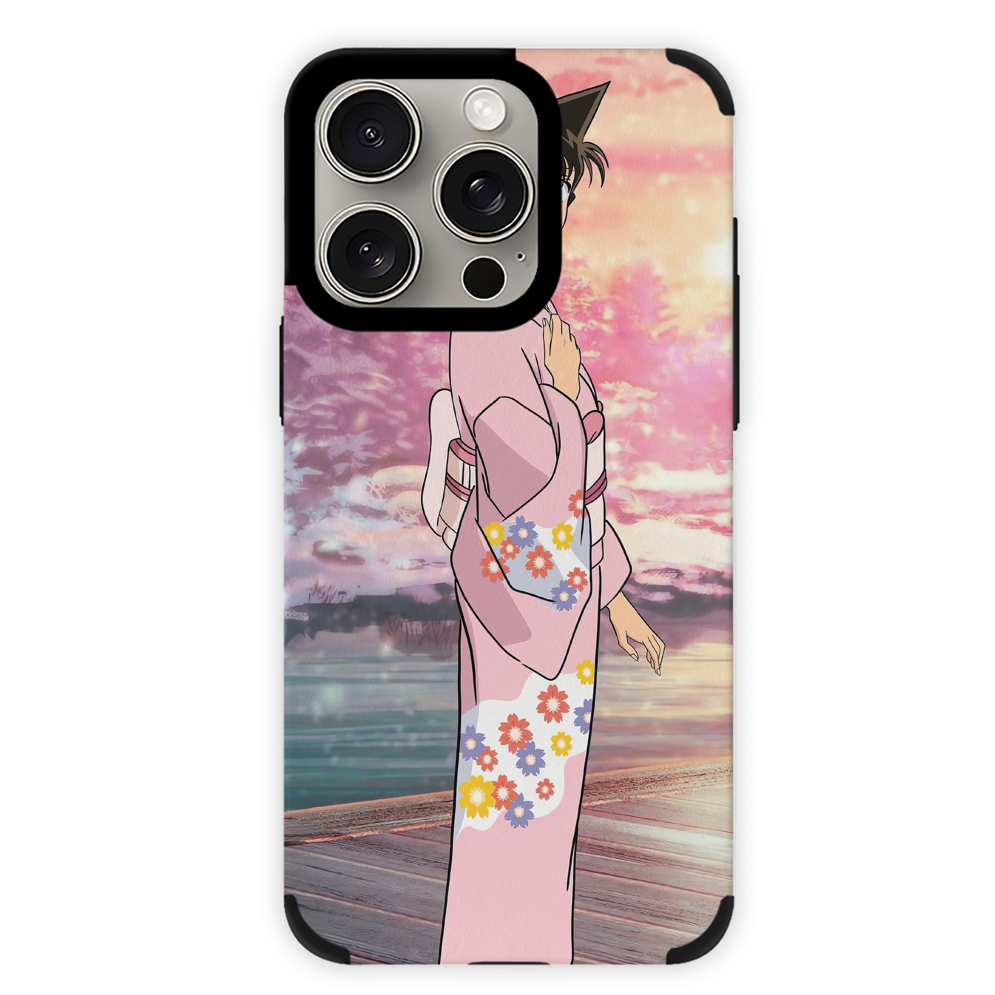 （画像用） 名探偵コナン Detective Conan 【iPhone15ProMax対応】 PUレザー スマホケース 耐衝撃＆黄変防止