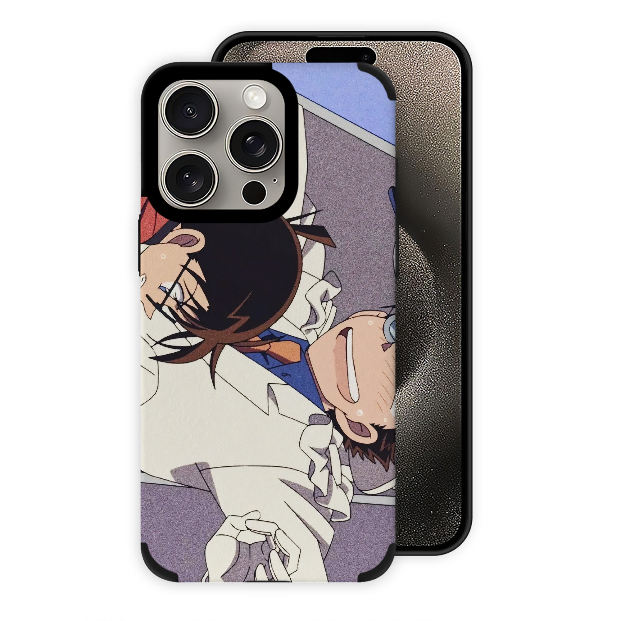 （画像用） 名探偵コナン Detective Conan 【iPhone15ProMax対応】 PUレザー スマホケース 耐衝撃＆黄変防止