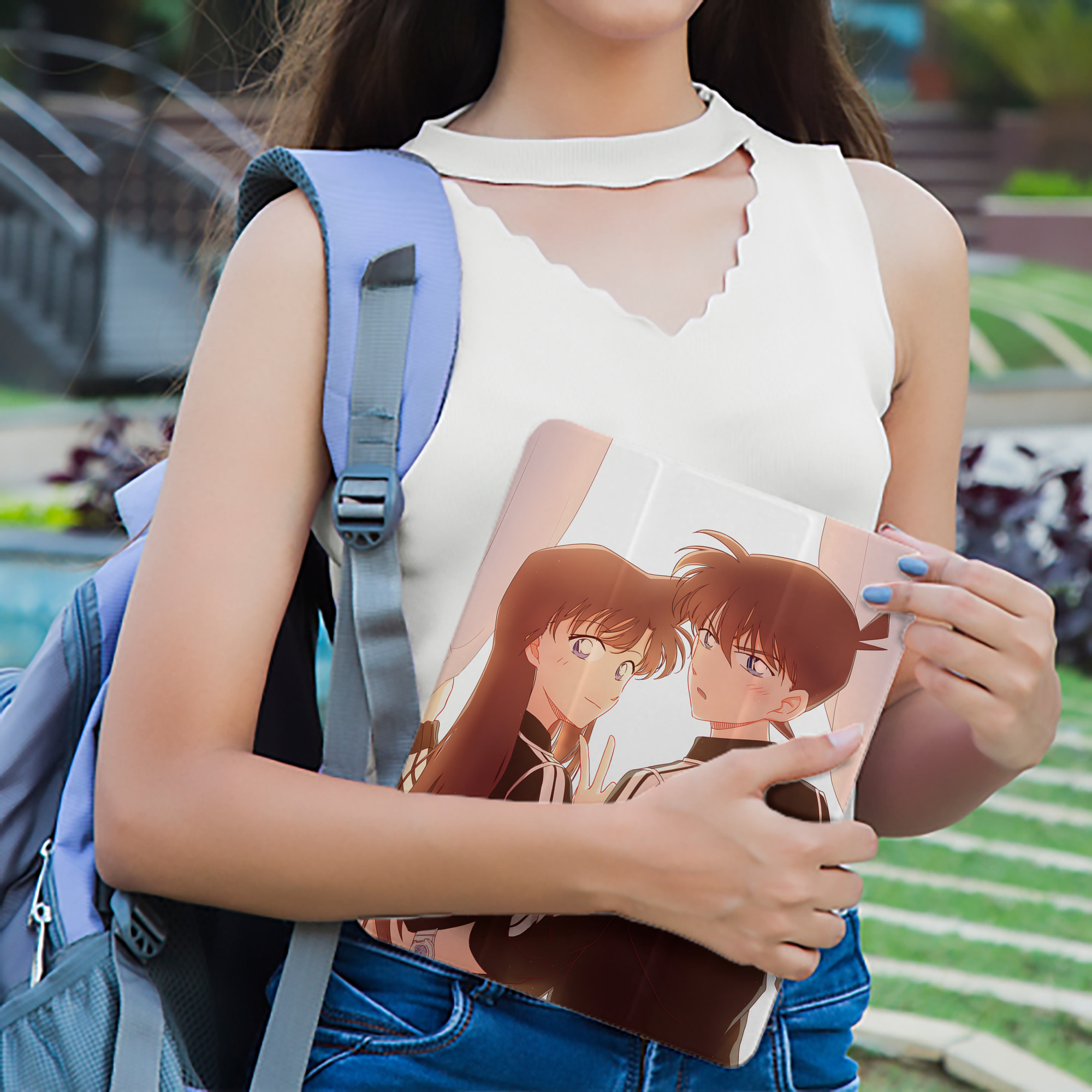 名探偵コナン Detective Conan IPad ケース ペン収納付き 三つ折りスタンド PUレザー×シリコン 対応機種9.5/10.5/10.9インチ