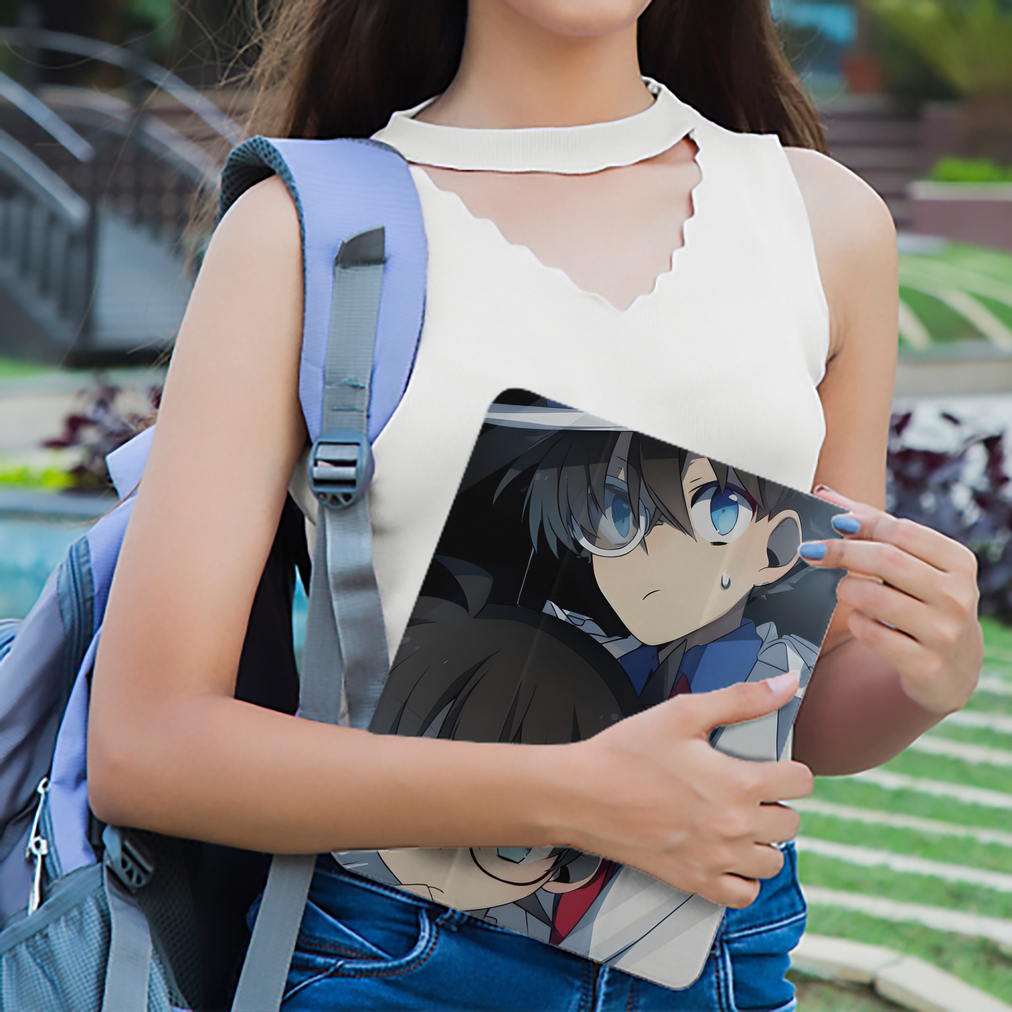 名探偵コナン Detective Conan IPad ケース ペン収納付き 三つ折りスタンド PUレザー×シリコン 対応機種9.5/10.5/10.9インチ