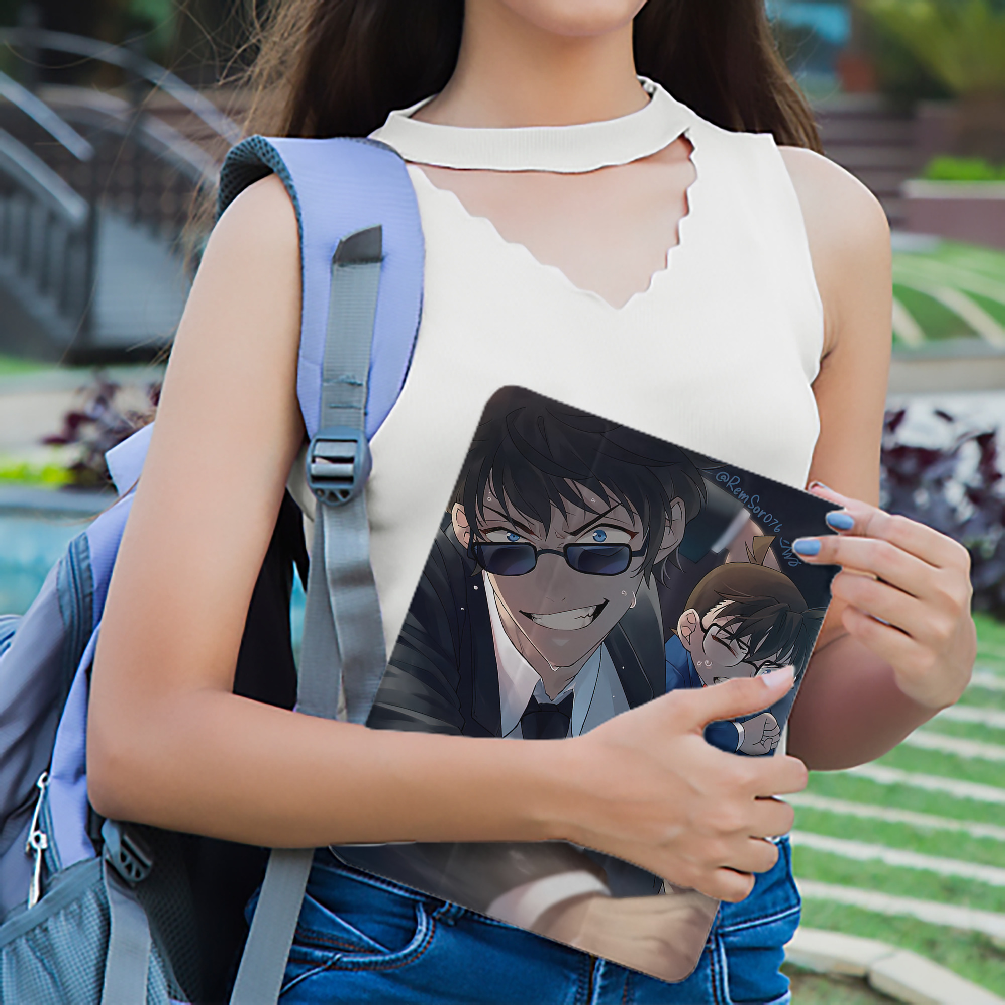 名探偵コナン Detective Conan IPad ケース ペン収納付き 三つ折りスタンド PUレザー×シリコン 対応機種9.5/10.5/10.9インチ