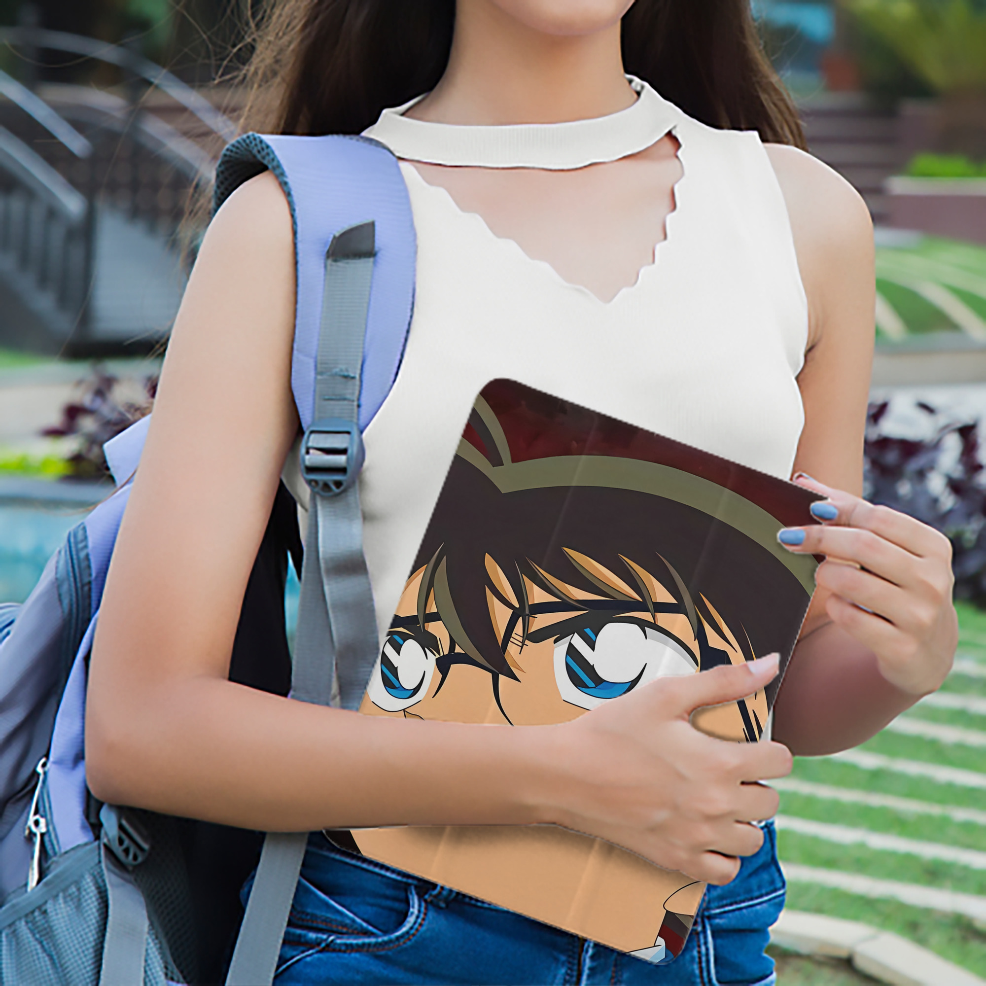 名探偵コナン Detective Conan IPad ケース ペン収納付き 三つ折りスタンド PUレザー×シリコン 対応機種9.5/10.5/10.9インチ