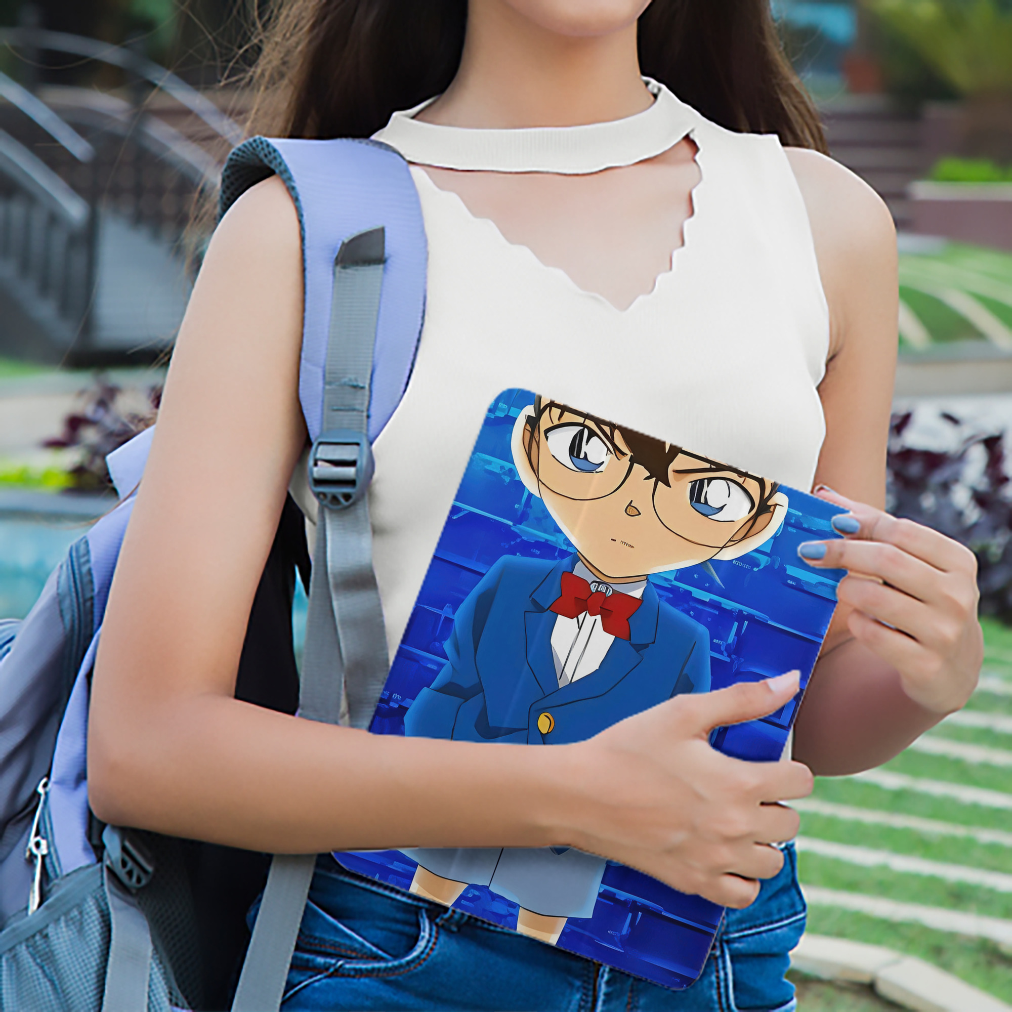 名探偵コナン Detective Conan IPad ケース ペン収納付き 三つ折りスタンド PUレザー×シリコン 対応機種9.5/10.5/10.9インチ