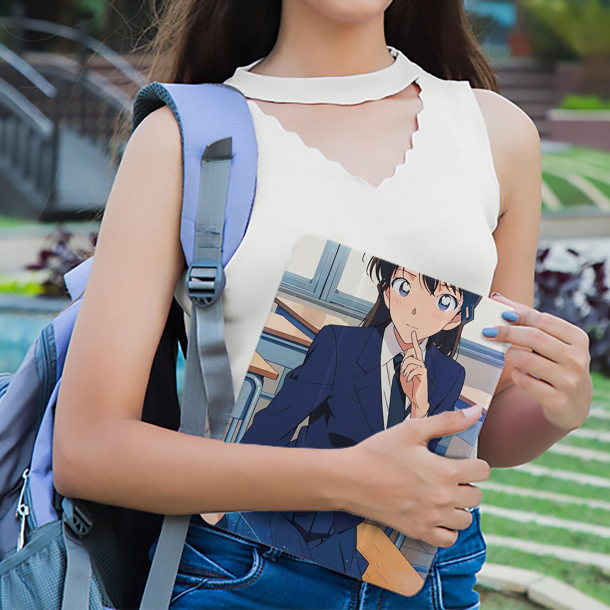 名探偵コナン Detective Conan IPad ケース ペン収納付き 三つ折りスタンド PUレザー×シリコン 対応機種9.5/10.5/10.9インチ