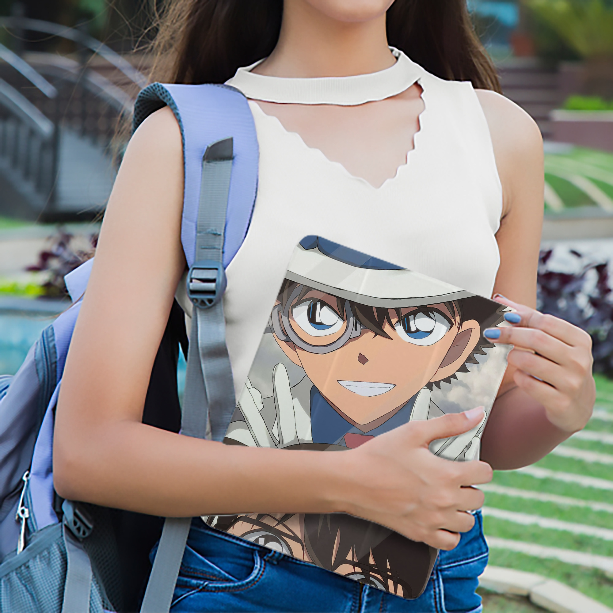 名探偵コナン Detective Conan IPad ケース ペン収納付き 三つ折りスタンド PUレザー×シリコン 対応機種9.5/10.5/10.9インチ