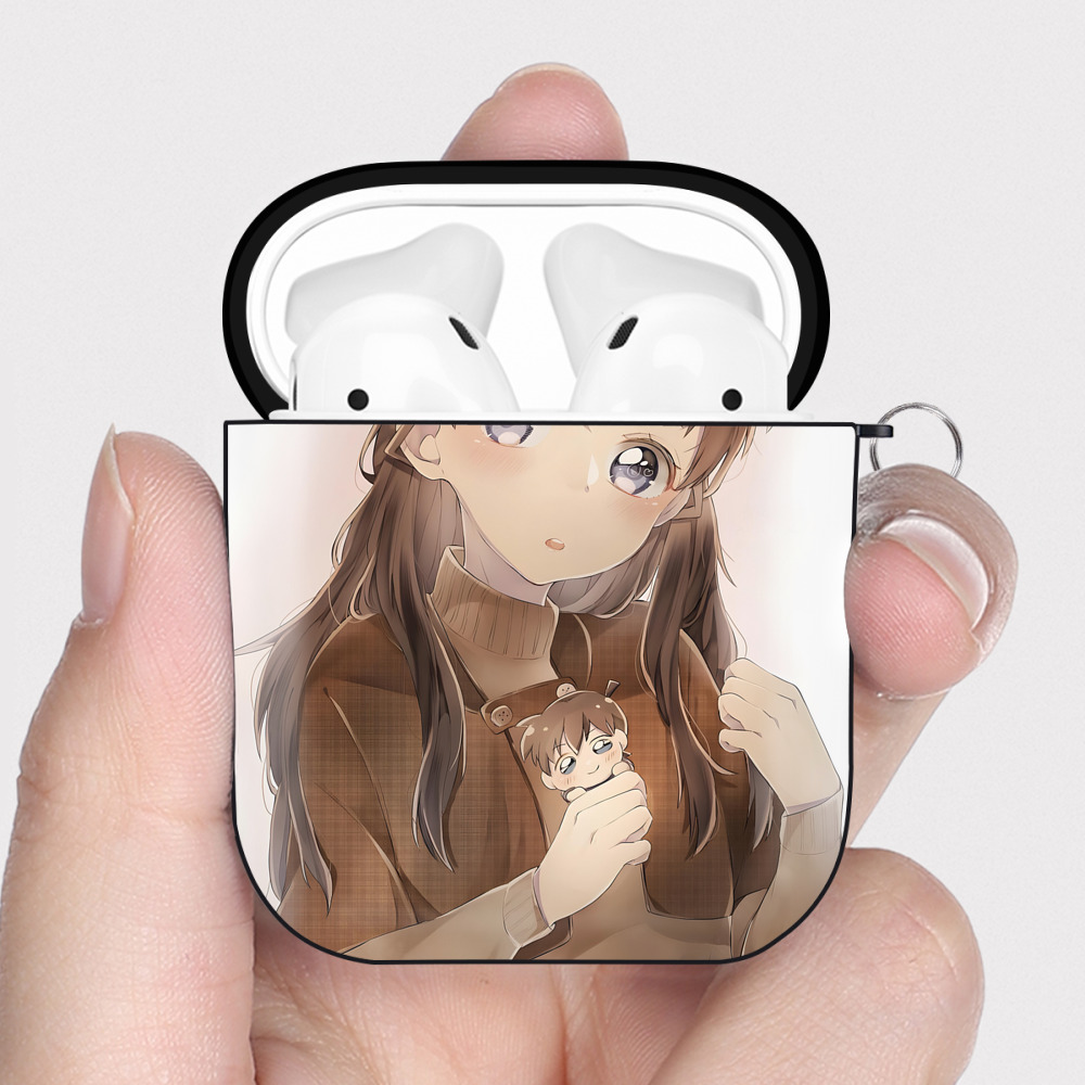 （画像用） 名探偵コナン Detective Conan AirPods 第2世代保護ケース ハードシェル ブラック 耐衝撃・防指紋・カラビナ付き