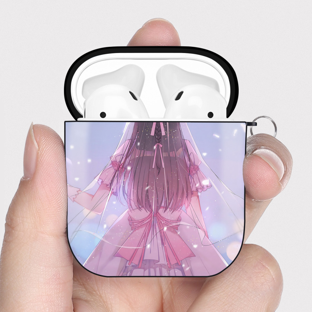 （画像用） 名探偵コナン Detective Conan AirPods 第2世代保護ケース ハードシェル ブラック 耐衝撃・防指紋・カラビナ付き