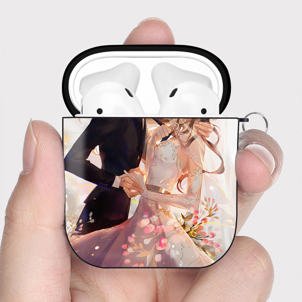 （画像用） 名探偵コナン Detective Conan AirPods 第2世代保護ケース ハードシェル ブラック 耐衝撃・防指紋・カラビナ付き