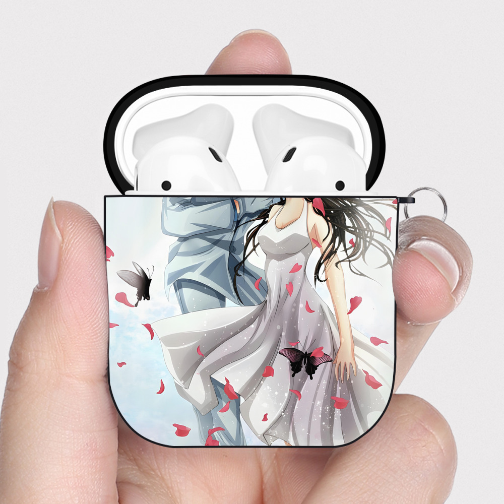 （画像用） 名探偵コナン Detective Conan AirPods 第2世代保護ケース ハードシェル ブラック 耐衝撃・防指紋・カラビナ付き