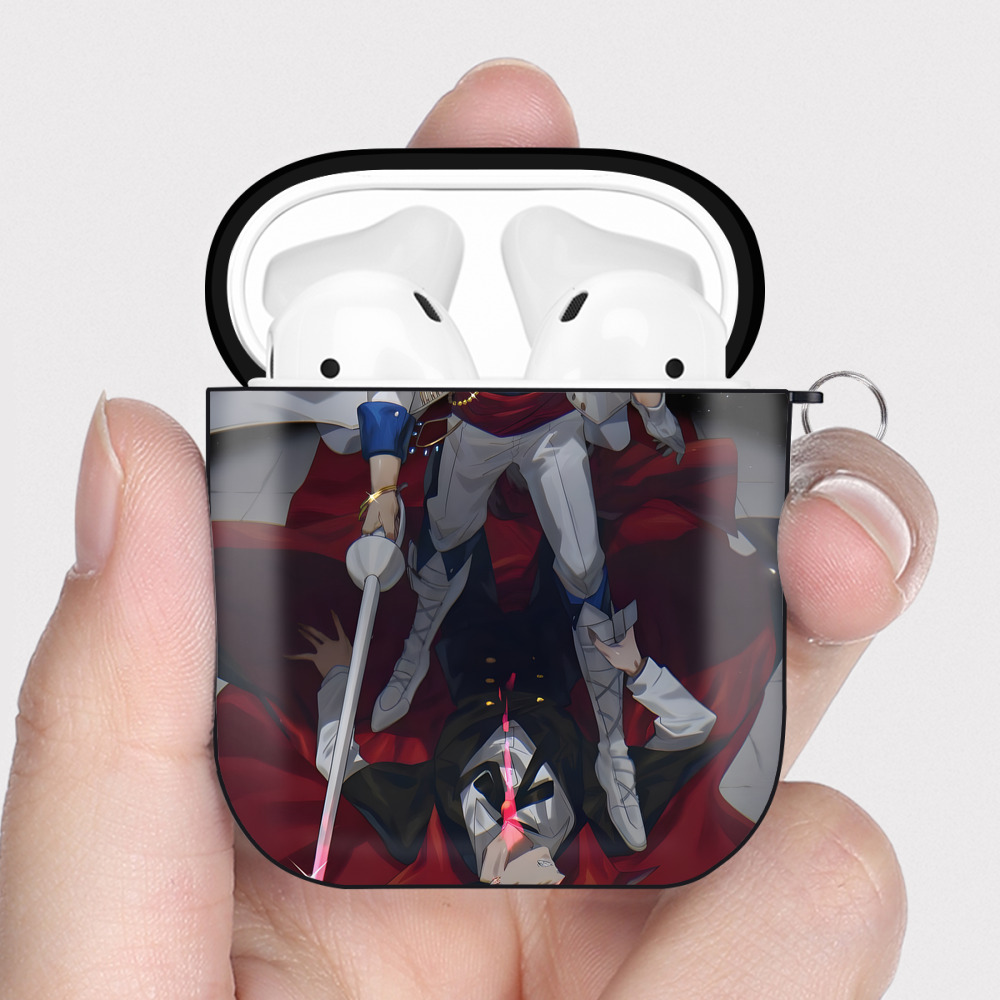 （画像用） 名探偵コナン Detective Conan AirPods 第2世代保護ケース ハードシェル ブラック 耐衝撃・防指紋・カラビナ付き