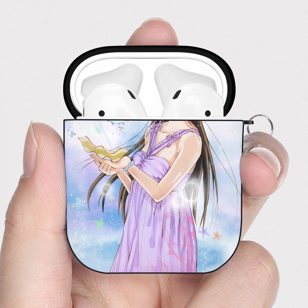 （画像用） 名探偵コナン Detective Conan AirPods 第2世代保護ケース ハードシェル ブラック 耐衝撃・防指紋・カラビナ付き