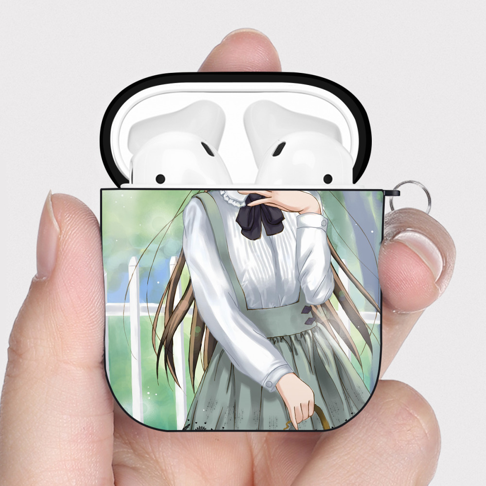 （画像用） 名探偵コナン Detective Conan AirPods 第2世代保護ケース ハードシェル ブラック 耐衝撃・防指紋・カラビナ付き
