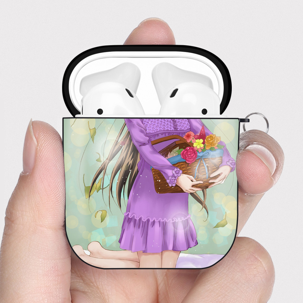 （画像用） 名探偵コナン Detective Conan AirPods 第2世代保護ケース ハードシェル ブラック 耐衝撃・防指紋・カラビナ付き