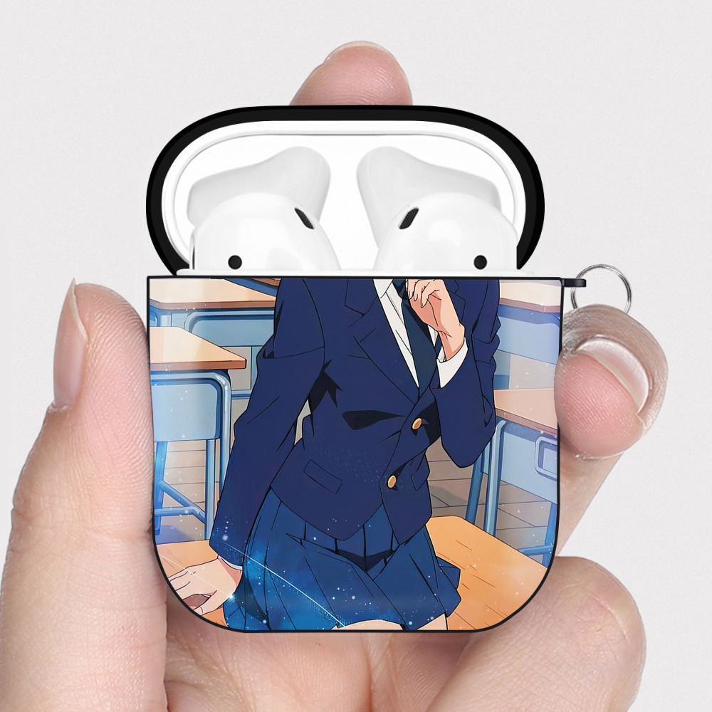 （画像用） 名探偵コナン Detective Conan AirPods 第2世代保護ケース ハードシェル ブラック 耐衝撃・防指紋・カラビナ付き