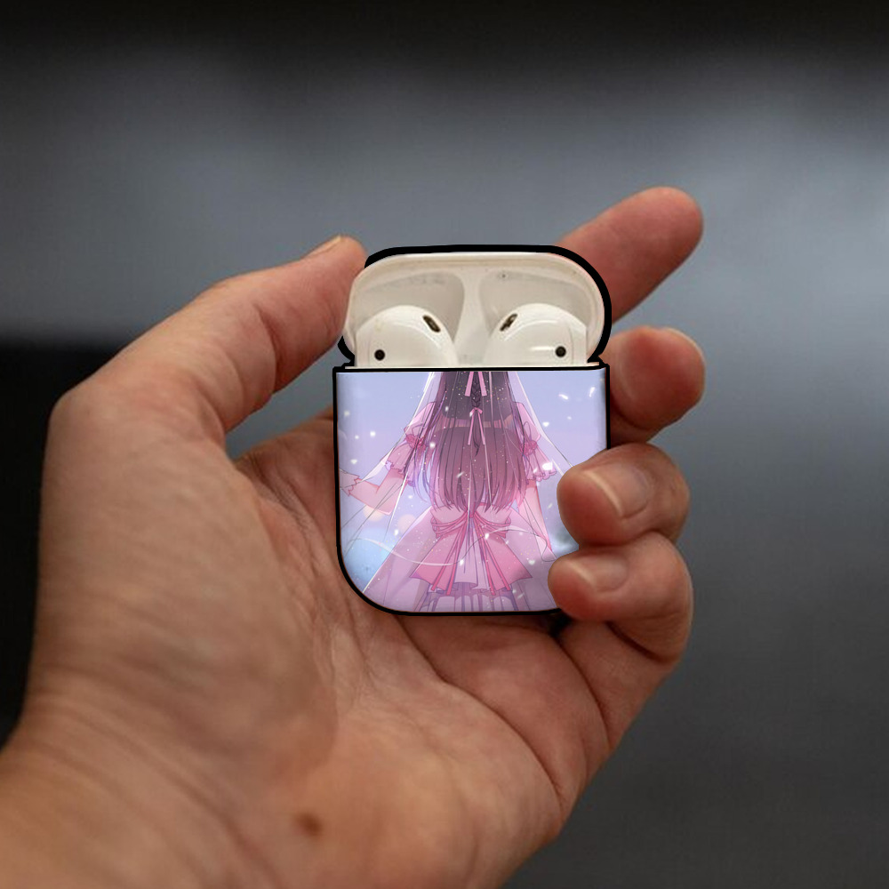 名探偵コナン Detective Conan AirPods 第2世代保護ケース ハードシェル ブラック 耐衝撃・防指紋・カラビナ付き