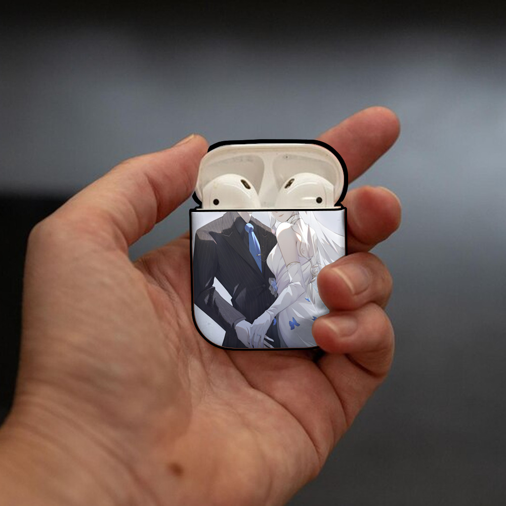 名探偵コナン Detective Conan AirPods 第2世代保護ケース ハードシェル ブラック 耐衝撃・防指紋・カラビナ付き