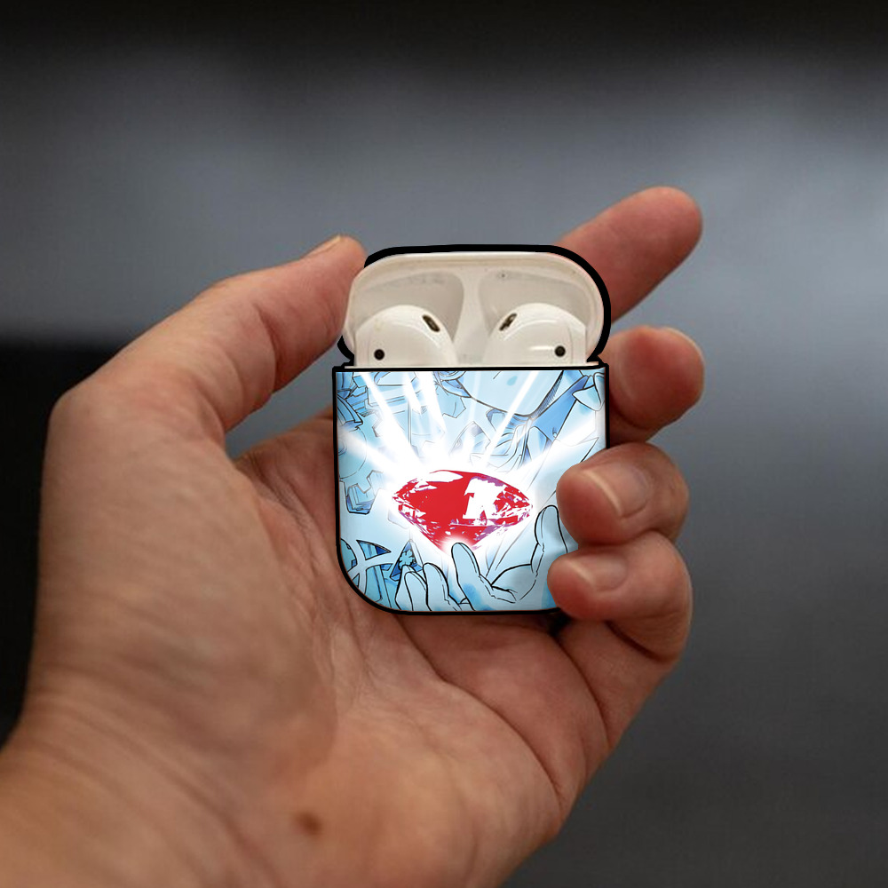 名探偵コナン Detective Conan AirPods 第2世代保護ケース ハードシェル ブラック 耐衝撃・防指紋・カラビナ付き
