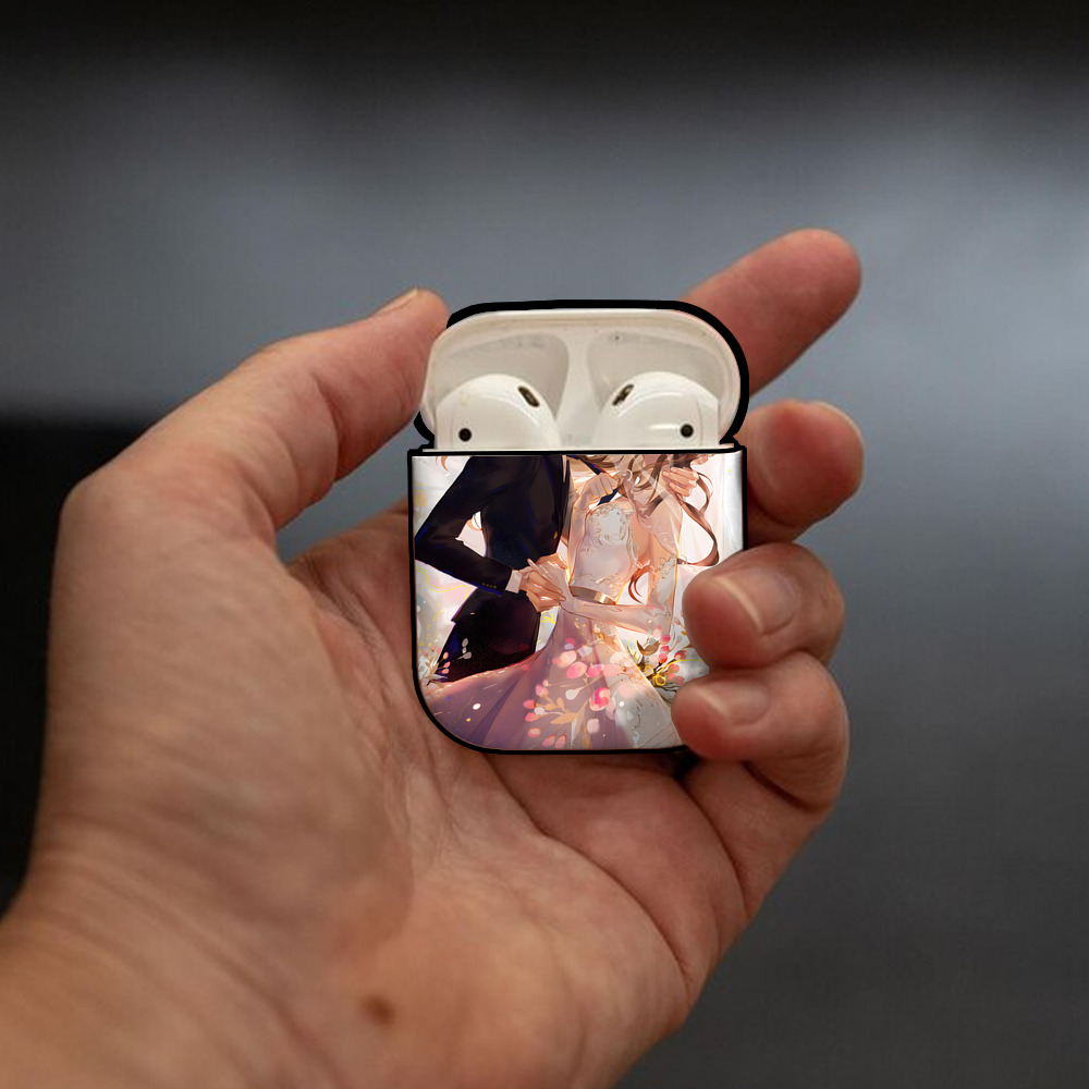 名探偵コナン Detective Conan AirPods 第2世代保護ケース ハードシェル ブラック 耐衝撃・防指紋・カラビナ付き