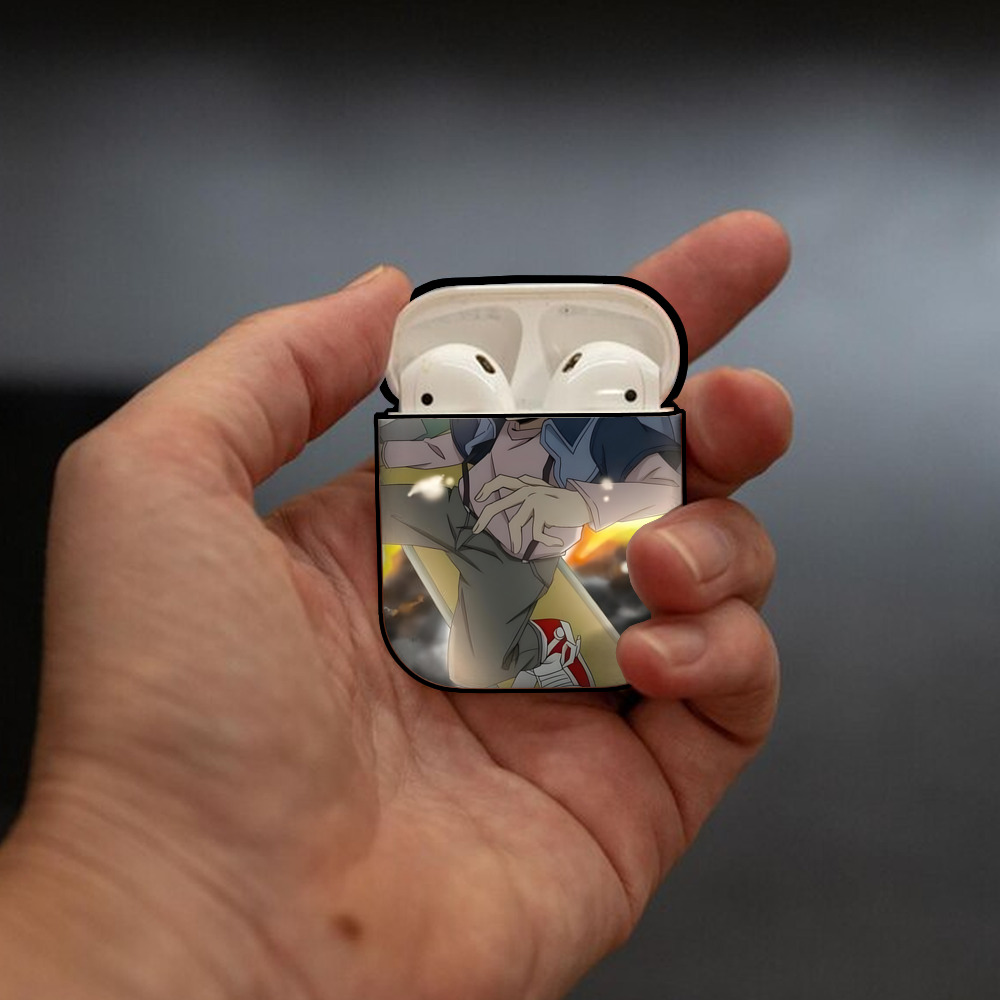 名探偵コナン Detective Conan AirPods 第2世代保護ケース ハードシェル ブラック 耐衝撃・防指紋・カラビナ付き