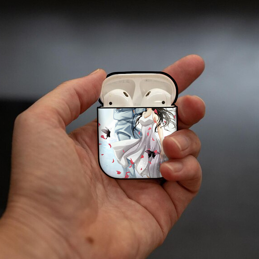 名探偵コナン Detective Conan AirPods 第2世代保護ケース ハードシェル ブラック 耐衝撃・防指紋・カラビナ付き