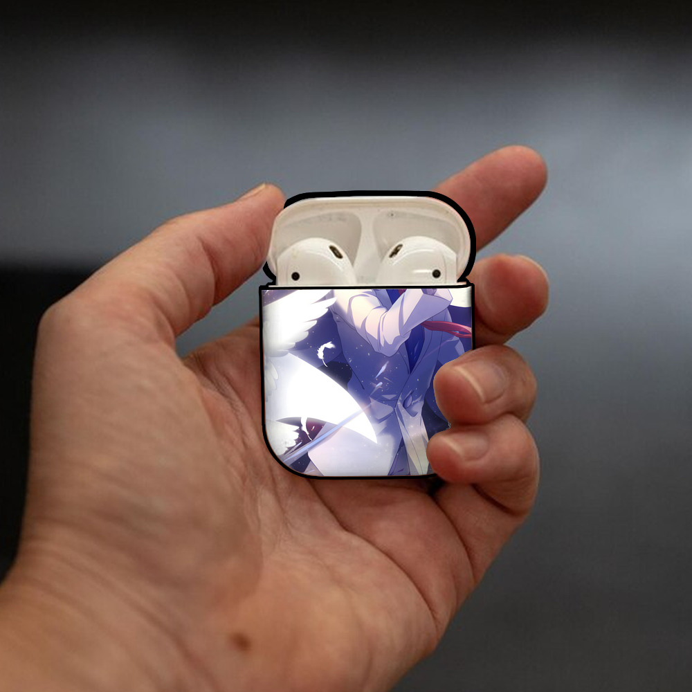 名探偵コナン Detective Conan AirPods 第2世代保護ケース ハードシェル ブラック 耐衝撃・防指紋・カラビナ付き