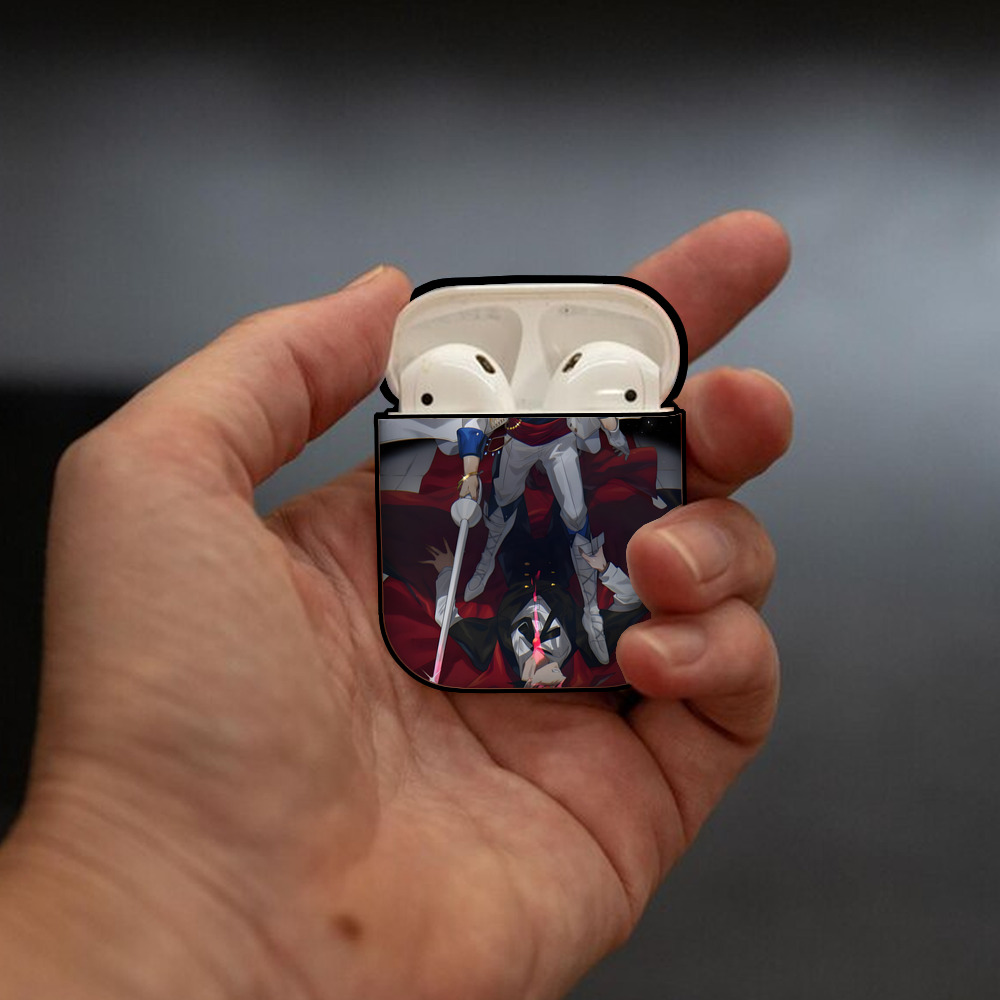 名探偵コナン Detective Conan AirPods 第2世代保護ケース ハードシェル ブラック 耐衝撃・防指紋・カラビナ付き
