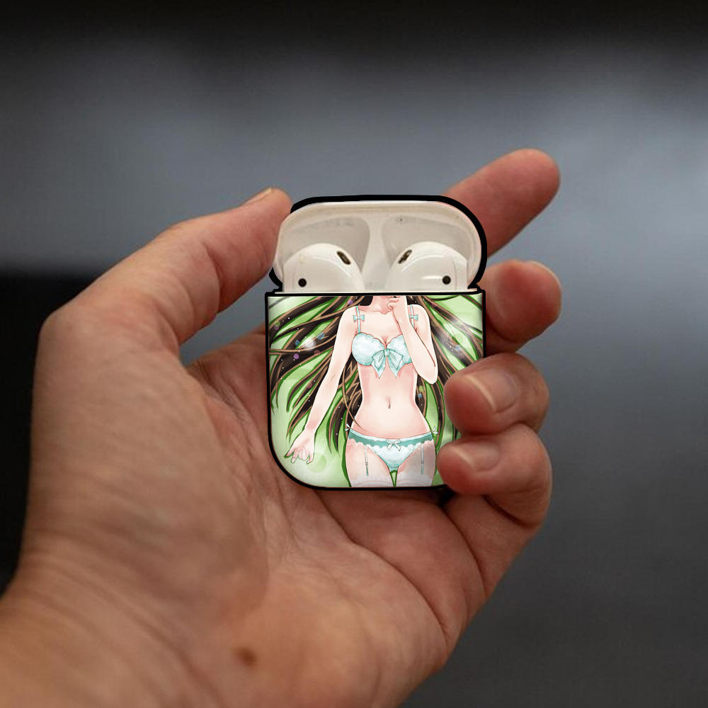 名探偵コナン Detective Conan AirPods 第2世代保護ケース ハードシェル ブラック 耐衝撃・防指紋・カラビナ付き