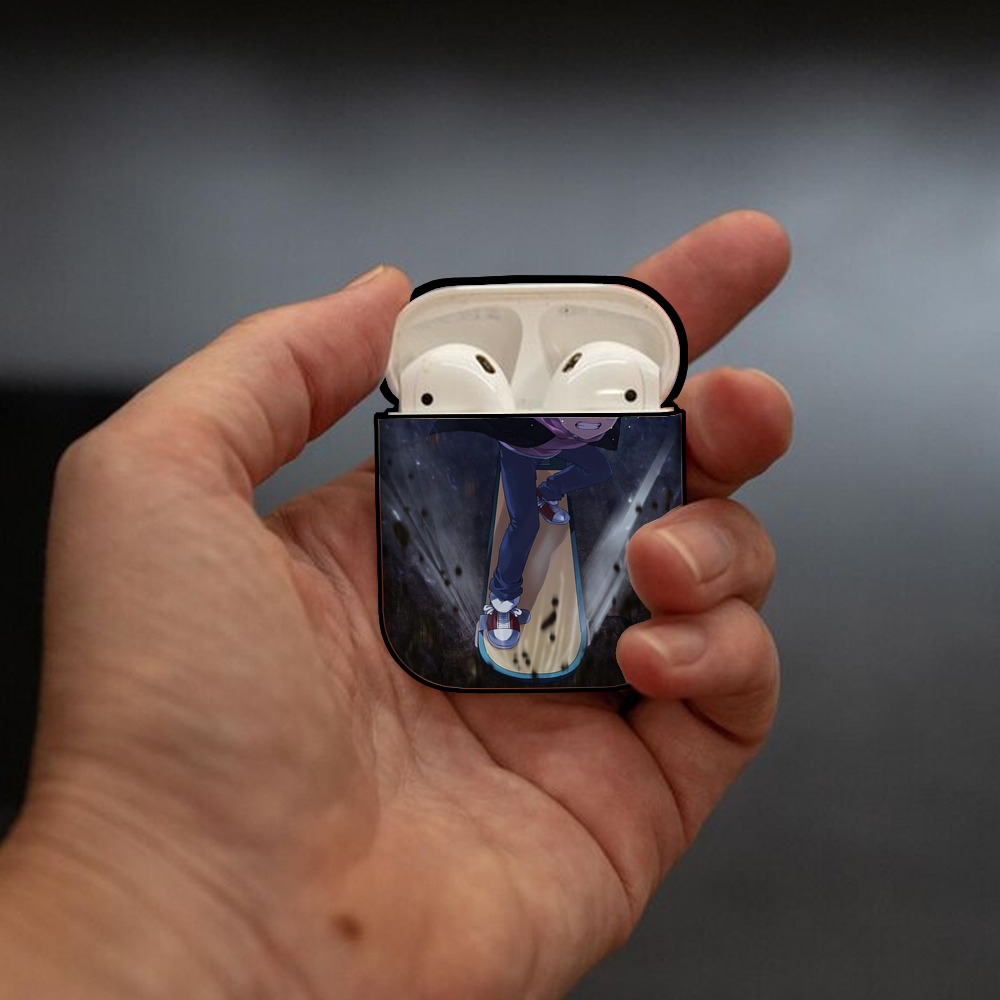 名探偵コナン Detective Conan AirPods 第2世代保護ケース ハードシェル ブラック 耐衝撃・防指紋・カラビナ付き