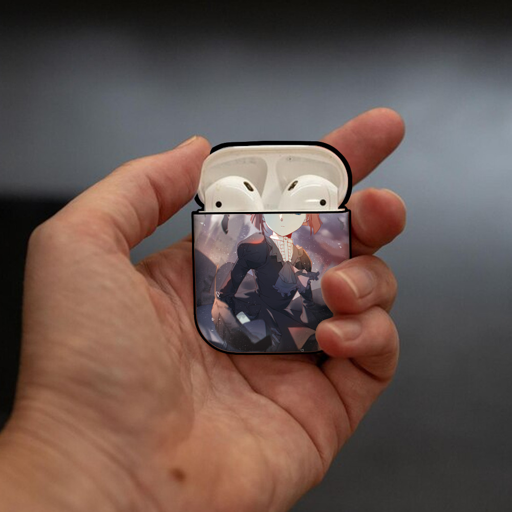 名探偵コナン Detective Conan AirPods 第2世代保護ケース ハードシェル ブラック 耐衝撃・防指紋・カラビナ付き