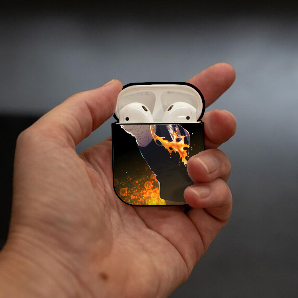 名探偵コナン Detective Conan AirPods 第2世代保護ケース ハードシェル ブラック 耐衝撃・防指紋・カラビナ付き