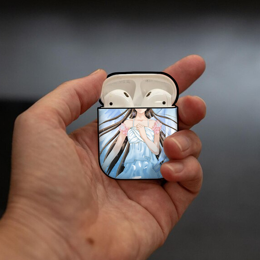 名探偵コナン Detective Conan AirPods 第2世代保護ケース ハードシェル ブラック 耐衝撃・防指紋・カラビナ付き