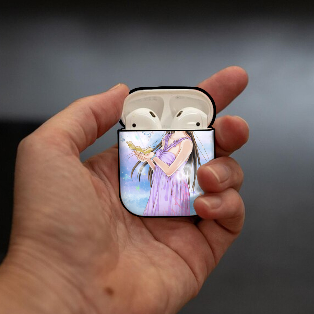名探偵コナン Detective Conan AirPods 第2世代保護ケース ハードシェル ブラック 耐衝撃・防指紋・カラビナ付き