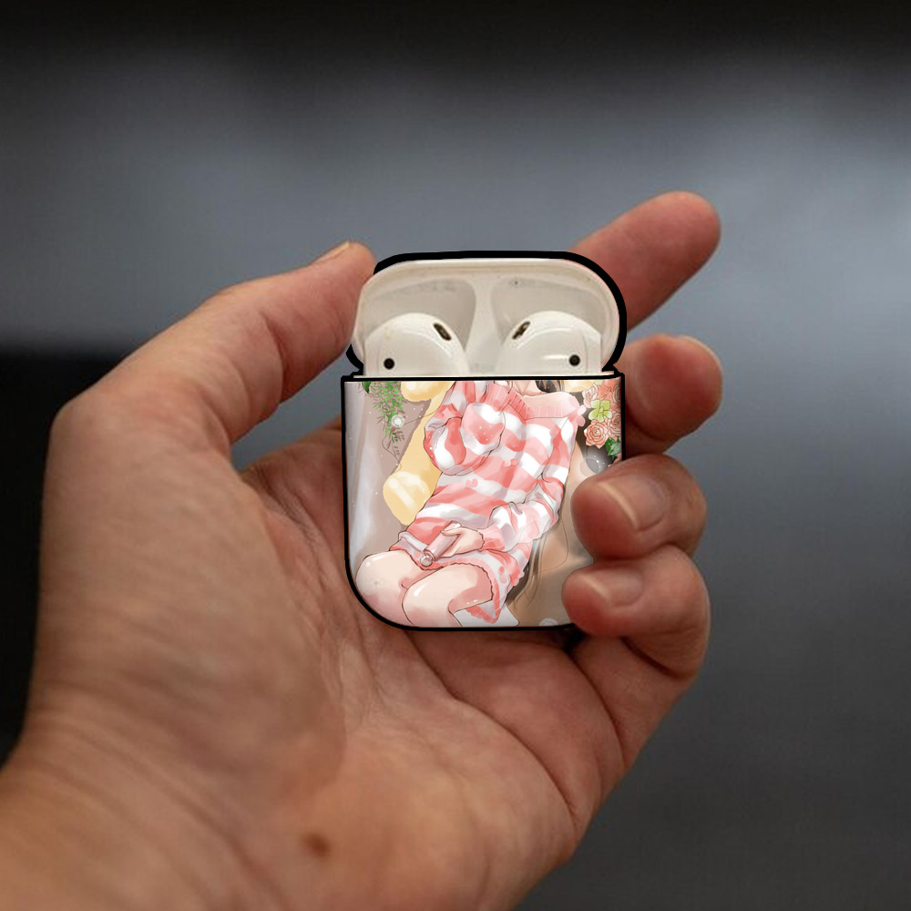 名探偵コナン Detective Conan AirPods 第2世代保護ケース ハードシェル ブラック 耐衝撃・防指紋・カラビナ付き