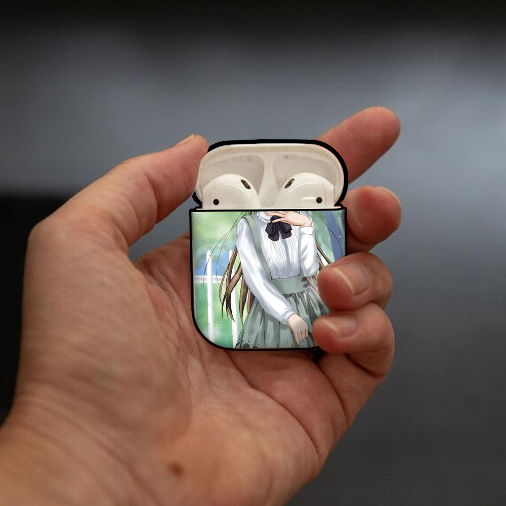 名探偵コナン Detective Conan AirPods 第2世代保護ケース ハードシェル ブラック 耐衝撃・防指紋・カラビナ付き