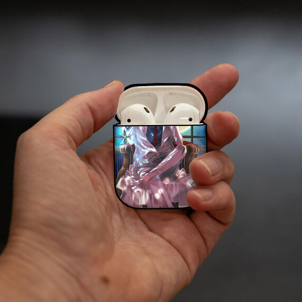 名探偵コナン Detective Conan AirPods 第2世代保護ケース ハードシェル ブラック 耐衝撃・防指紋・カラビナ付き