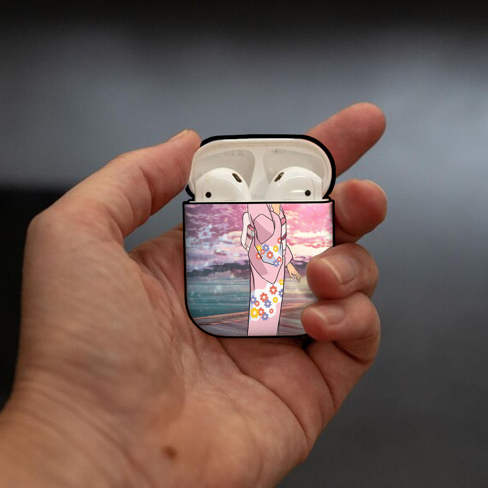 名探偵コナン Detective Conan AirPods 第2世代保護ケース ハードシェル ブラック 耐衝撃・防指紋・カラビナ付き