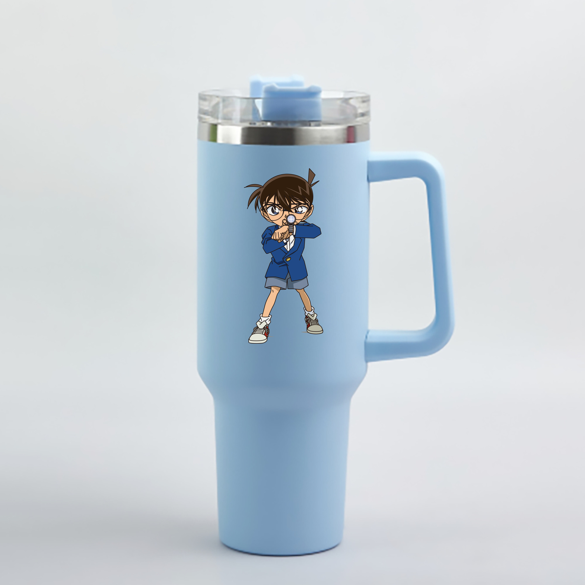 （画像用） 名探偵コナン 江戸川 コナン Detective Conan Conan Edogawa 1200mL車用タンブラー - クリスタルステッカー（プラスチックストロー付き）