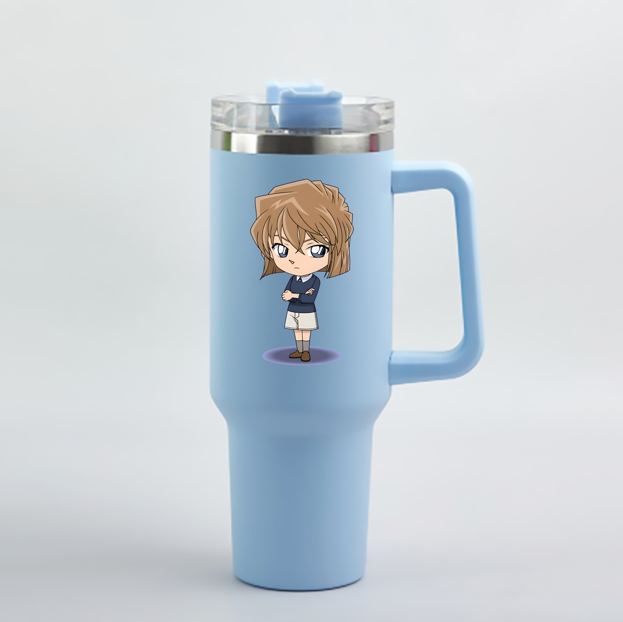 （画像用） 名探偵コナン 灰原 哀 はいばら あい Detective Conan Anita Hailey、Vi Graythorn Haibara Ai 1200mL車用タンブラー - クリスタルステッカー（プラスチックストロー付き）