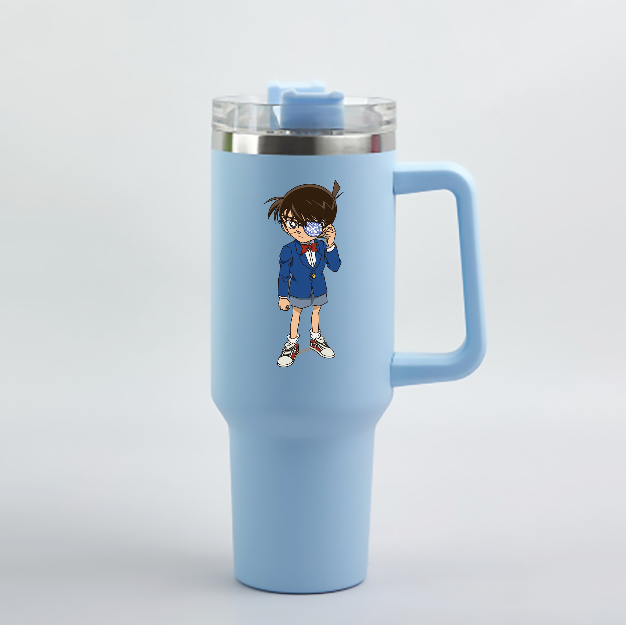 （画像用） 名探偵コナン 江戸川 コナン Detective Conan Conan Edogawa 1200mL車用タンブラー - クリスタルステッカー（プラスチックストロー付き）